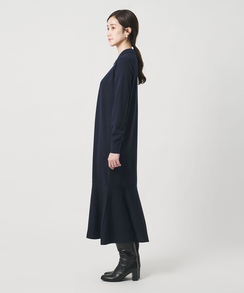 セール】ニット ペプラム ロング ワンピース（ワンピース）｜UNITED