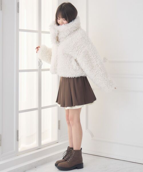 ems excite（エムズエキサイト）の「2way襟付FファーJK（その他アウター・レディース・ナチュラル/ブルー/チャコールグレー・FREE）」の13枚目の写真