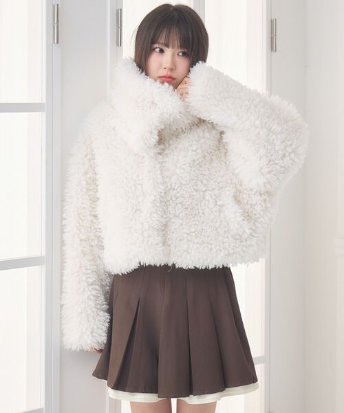 ems excite（エムズエキサイト）の「2way襟付FファーJK（その他アウター・レディース・ナチュラル/ブルー/チャコールグレー・FREE）」の14枚目の写真