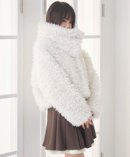 ems excite（エムズエキサイト）の「2way襟付FファーJK（その他アウター・レディース・ナチュラル/ブルー/チャコールグレー・FREE）」の16枚目の写真