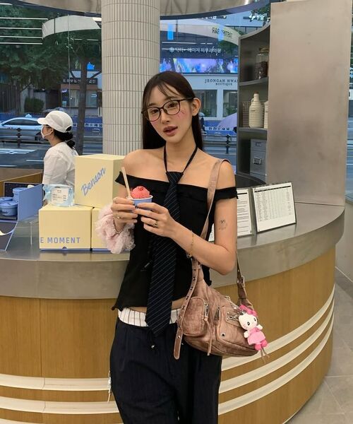 BLACKPURPLE（ブラックパープル）の「マルコバッグ Marco Bag_ダスティピンク（ショルダーバッグ・レディース・ピンク・FREE）」の18枚目の写真