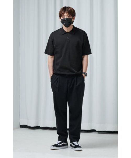 MUSINSA STANDARD（ムシンサスタンダード）の「リラックスフィットピケポロシャツ[ブラック]（ポロシャツ・メンズ・その他・SMALL/MEDIUM/LARGE/X-LARGE）」の13枚目の写真