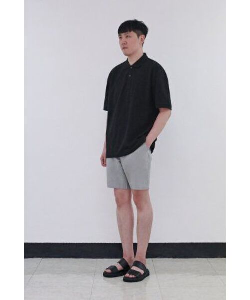 MUSINSA STANDARD（ムシンサスタンダード）の「リラックスフィットピケポロシャツ[ブラック]（ポロシャツ・メンズ・その他・SMALL/MEDIUM/LARGE/X-LARGE）」の14枚目の写真