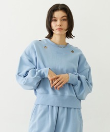 MILKFED. | HEART CUTWORK TOP(スウェット)