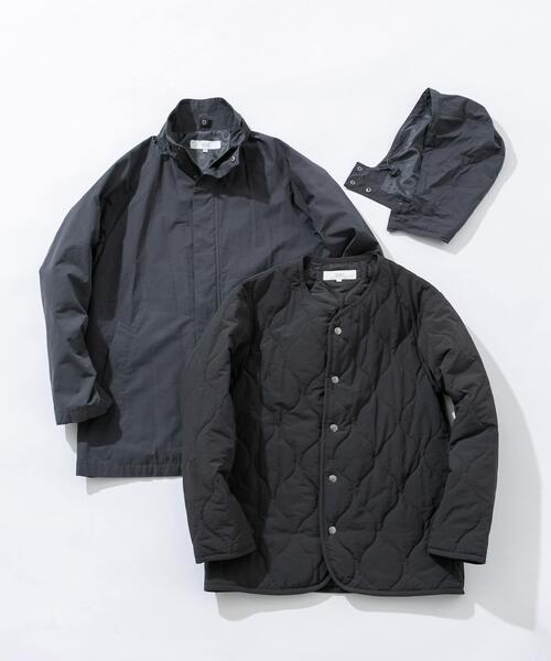 URBAN RESEARCH ROSSO MEN(アーバンリサーチロッソメン)の「3WAYフーデッドコート ライナーセット(ダウンジャケット/コート・メンズ・ブラック/チャコールグレー・LARGE/MEDIUM)」の14枚目の写真