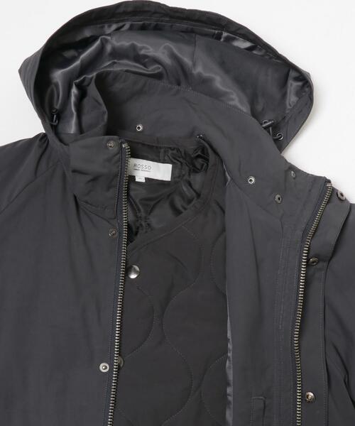 URBAN RESEARCH ROSSO MEN(アーバンリサーチロッソメン)の「3WAYフーデッドコート ライナーセット(ダウンジャケット/コート・メンズ・ブラック/チャコールグレー・LARGE/MEDIUM)」の13枚目の写真