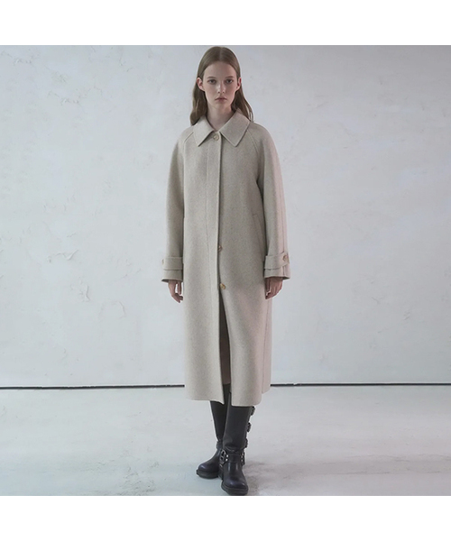 AVANDRESS(アバンドレス )の「Hidden Handmade Wool Coat OATMEAL(チェスターコート・レディース・オートミール・SMALL/MEDIUM)」の1枚目の写真