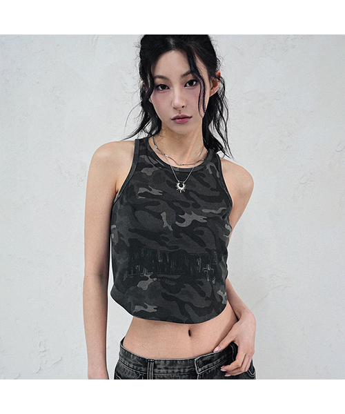 AVANDRESS(アバンドレス )の「CAMO-BX01 Tank Top CHARCOAL(Tシャツ/カットソー・レディース・チャコール・SMALL/MEDIUM)」の1枚目の写真