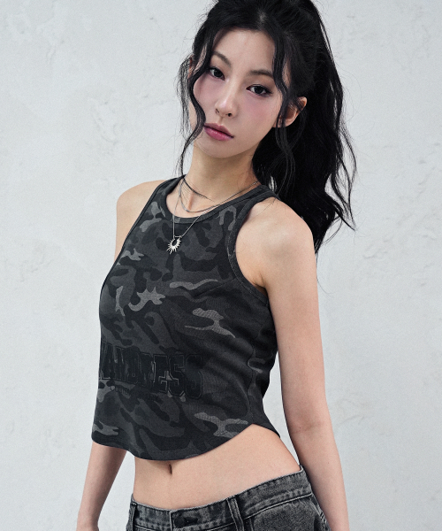 AVANDRESS(アバンドレス )の「CAMO-BX01 Tank Top CHARCOAL(Tシャツ/カットソー・レディース・チャコール・SMALL/MEDIUM)」の2枚目の写真