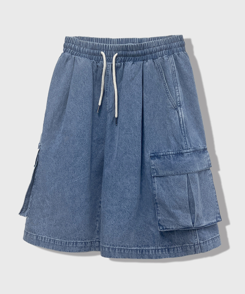 LEMAIN SECOND（リメインセカンド）の「BERMUDA WIDE ONE-TUCK CARGO DENIM SHORTS [LIGHT BLUE]（その他パンツ・メンズ・その他・MEDIUM/LARGE）」の6枚目の写真