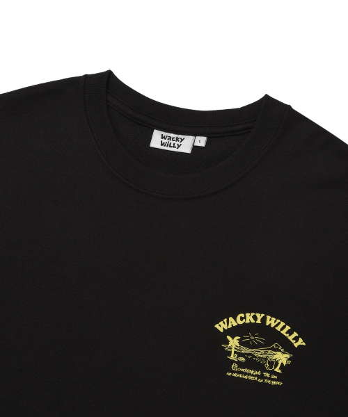 Wacky WiLLy(ワッキーウィリー)の「ビーチグラフィックバカンス半袖Tシャツブラック(Tシャツ/カットソー・レディース・その他・SMALL/MEDIUM/LARGE/X-LARGE)」の4枚目の写真