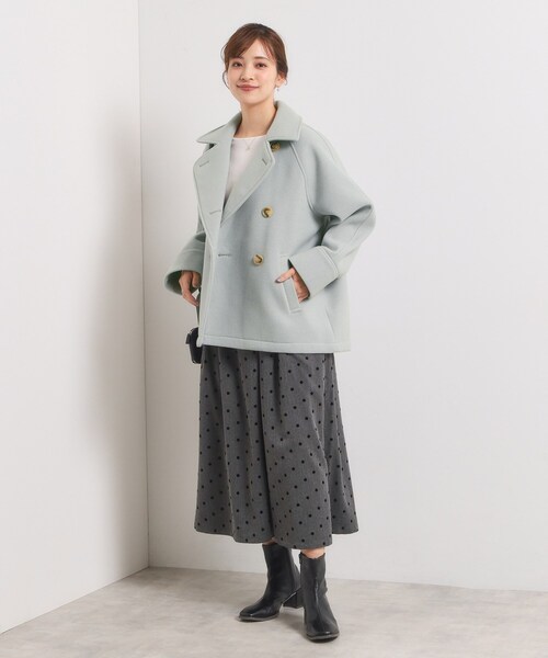 セール】カットメルトンミドル丈コート（ピーコート）｜ITS'DEMO