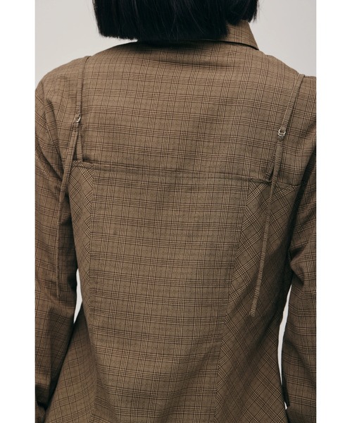 FELICITY（フェリシティ）の「Sheer Check Blouse（シャツ/ブラウス・レディース・ブルー/ベージュ・2）」の8枚目の写真