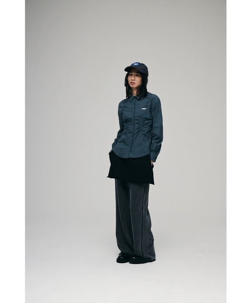 FELICITY（フェリシティ）の「Sheer Check Blouse（シャツ/ブラウス・レディース・ブルー/ベージュ・2）」の14枚目の写真