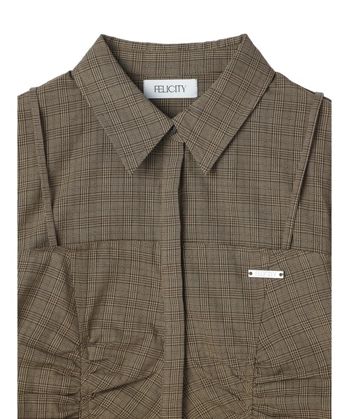 FELICITY（フェリシティ）の「Sheer Check Blouse（シャツ/ブラウス・レディース・ブルー/ベージュ・2）」の15枚目の写真