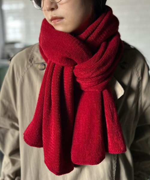 Kotoe(コトエ)の「【UNISEX】ソフトニット ボリュームマフラー(巻き方動画あり)(マフラー・レディース・グレー/ブラック/オフホワイト/レッド/ブラウン・FREE)」の22枚目の写真