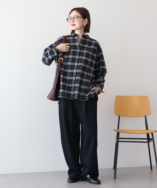 AMERICAN HOLIC（アメリカンホリック）の「ウールライクカーブスラックスパンツ（その他パンツ・レディース・ブラック/ブラウン系その他4・M/L）」の11枚目の写真
