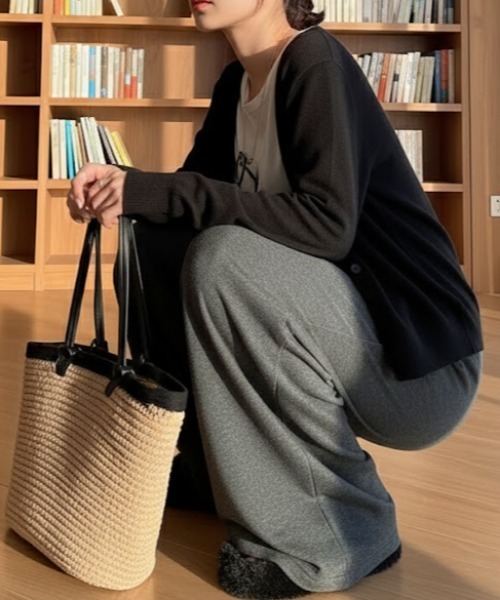 cammie(キャミー)の「ニットワイドパンツ(その他パンツ・レディース・ブラック/ダークグレー・M/L)」の9枚目の写真