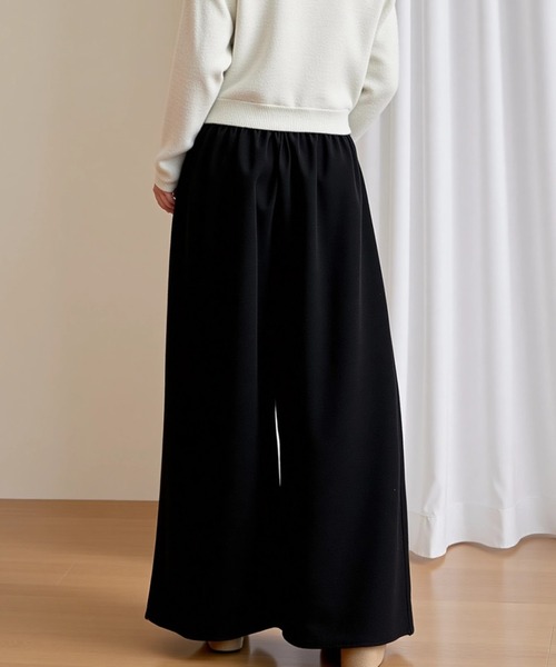 cammie(キャミー)の「ニットワイドパンツ(その他パンツ・レディース・ブラック/ダークグレー・M/L)」の8枚目の写真