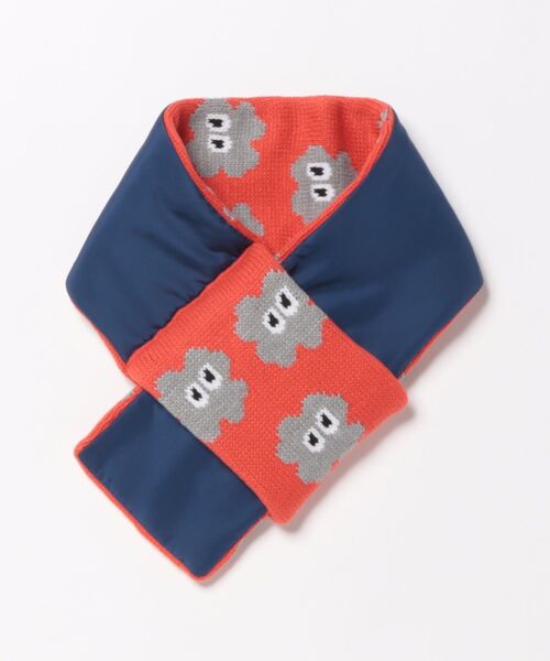 HAKKA KIDS（ハッカキッズ）の「もくもくジャカードリバーシブルマフラー（マフラー・キッズ・オレンジ/ブルー・FREE）」の4枚目の写真