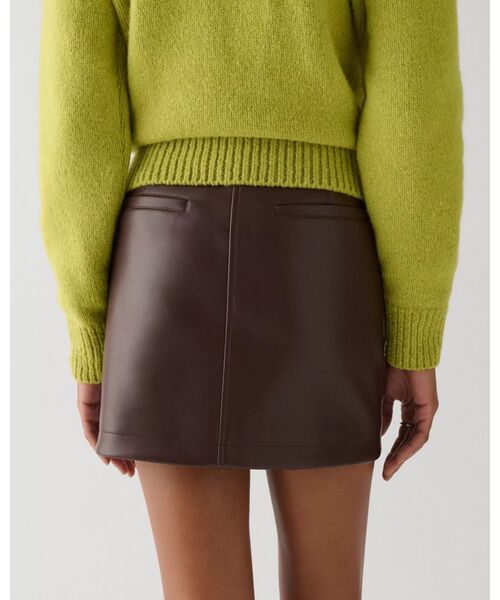 kate spade new york（ケイトスペード ニューヨーク）の「フォー ナッパ ミニ スカート（スカート・レディース・ブラウン・0/2/4）」の3枚目の写真