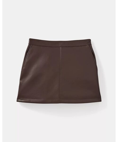 kate spade new york（ケイトスペード ニューヨーク）の「フォー ナッパ ミニ スカート（スカート・レディース・ブラウン・0/2/4）」の4枚目の写真