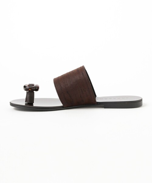 Demi-Luxe BEAMS(デミルクス ビームス)の「【7/24値下げ】LAOCOONTE / VALEN SEDA フラット サンダル(サンダル・レディース・ダークブラウン・35/36/37/38)」の3枚目の写真