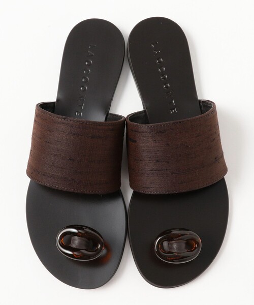 Demi-Luxe BEAMS(デミルクス ビームス)の「【7/24値下げ】LAOCOONTE / VALEN SEDA フラット サンダル(サンダル・レディース・ダークブラウン・35/36/37/38)」の5枚目の写真