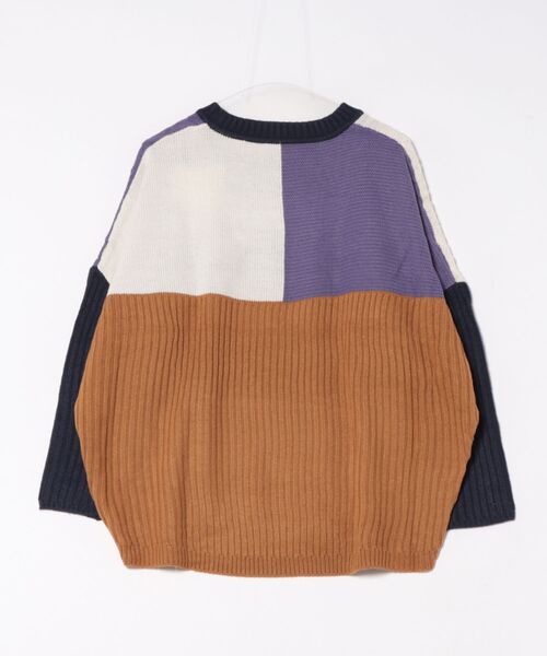 Rydia（リディア）の「パネル切り替えニットプル（ニット/セーター・レディース・グリーン/パープル/マスタード・M）」の15枚目の写真