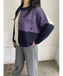 Rydia（リディア）の「パネル切り替えニットプル（ニット/セーター）」