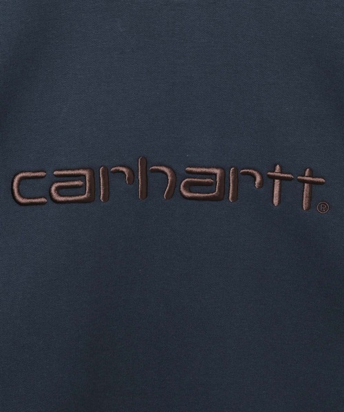 Carhartt WIP（カーハートダブリューアイピー）の「【Carhartt WIP(カーハートダブリューアイピー)】SWEATSHIRT（スウェット・メンズ・ネイビー/ダークブラウン・MEDIUM）」の10枚目の写真