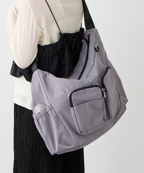 Rosemadame(ローズマダム)の「軽量×撥水×11ポケット。子育てに便利な多機能ハジカルペアレンツショルダーバッグ/マザーズバッグ(ショルダーバッグ・レディース・グレー/ブラック/アイボリー・FREE)」の21枚目の写真