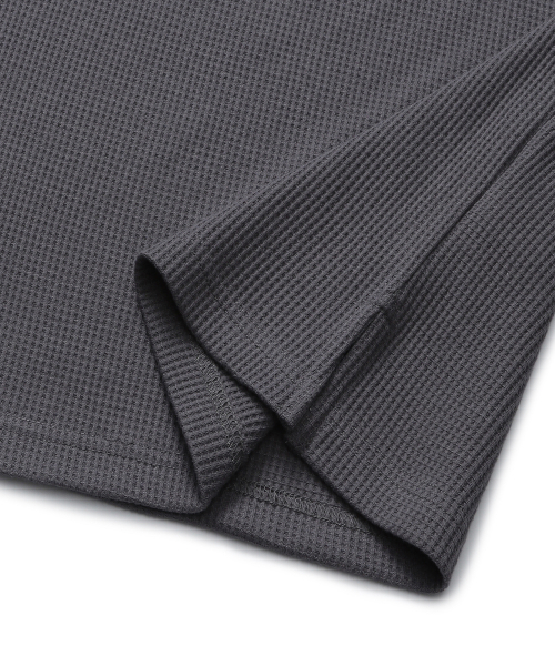 CONNECT KINLOCH(コネクトキンロック)の「ワッフルルーズフィットクルーネック長袖Tシャツ(グレー)(Tシャツ/カットソー・メンズ・その他・MEDIUM/LARGE/X-LARGE)」の5枚目の写真
