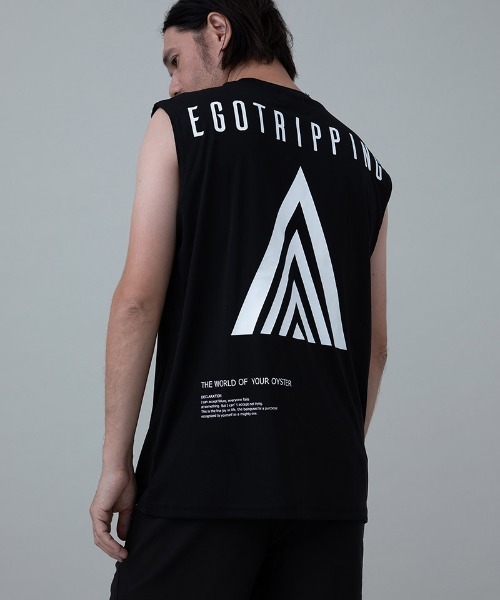 EGO TRIPPING（エゴトリッピング）の「mta595- SLEEVELESS スリーブレストレーニングシャツ(666608)（タンクトップ・メンズ・ブラック/ホワイト/チャコール・46/48/50）」の19枚目の写真