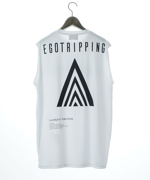 EGO TRIPPING（エゴトリッピング）の「mta595- SLEEVELESS スリーブレストレーニングシャツ(666608)（タンクトップ・メンズ・ブラック/ホワイト/チャコール・46/48/50）」の21枚目の写真