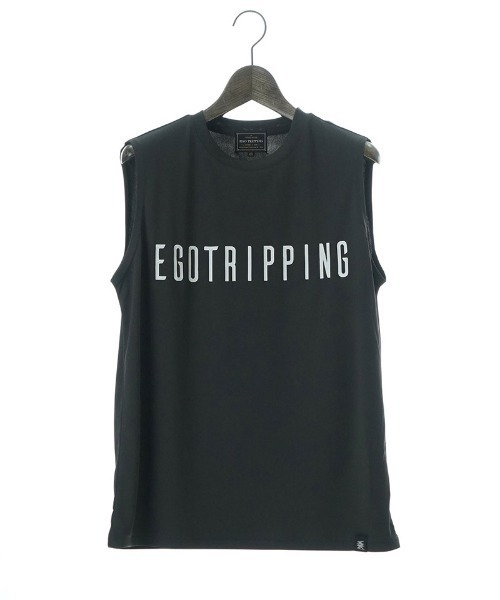 EGO TRIPPING（エゴトリッピング）の「mta595- SLEEVELESS スリーブレストレーニングシャツ(666608)（タンクトップ・メンズ・ブラック/ホワイト/チャコール・46/48/50）」の22枚目の写真