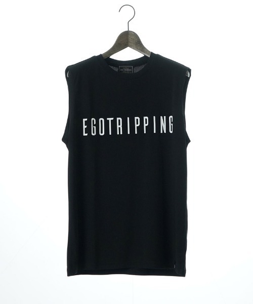 EGO TRIPPING（エゴトリッピング）の「mta595- SLEEVELESS スリーブレストレーニングシャツ(666608)（タンクトップ・メンズ・ブラック/ホワイト/チャコール・46/48/50）」の12枚目の写真