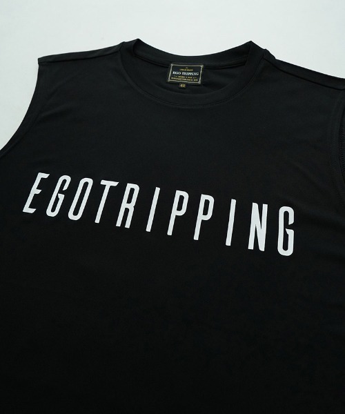 EGO TRIPPING（エゴトリッピング）の「mta595- SLEEVELESS スリーブレストレーニングシャツ(666608)（タンクトップ・メンズ・ブラック/ホワイト/チャコール・46/48/50）」の15枚目の写真