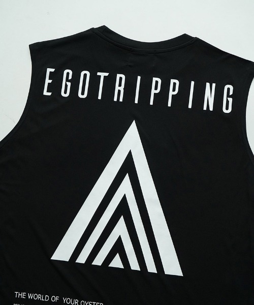 EGO TRIPPING（エゴトリッピング）の「mta595- SLEEVELESS スリーブレストレーニングシャツ(666608)（タンクトップ・メンズ・ブラック/ホワイト/チャコール・46/48/50）」の6枚目の写真