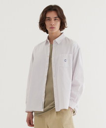 Cロゴダイングオックスフォードシャツライトパープル
