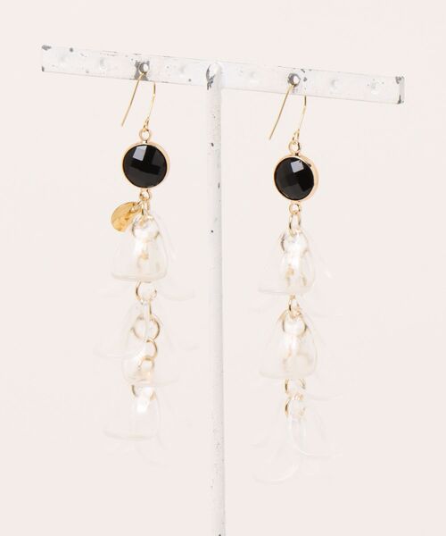 tone(トーン)の「【Agaro】No.496 大きめ ゆれるピアス サージカルステンレス(MA)(ピアス(両耳用)・レディース・ブラック/グリーン/ピンク・FREE)」の6枚目の写真