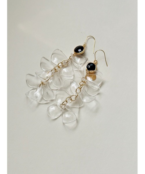 tone(トーン)の「【Agaro】No.496 大きめ ゆれるピアス サージカルステンレス(MA)(ピアス(両耳用)・レディース・ブラック/グリーン/ピンク・FREE)」の5枚目の写真