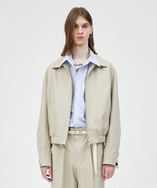 WINDER(ワインダー)の「PINCHED COTTON BLOUSON JACKET - BEIGE(ブルゾン・メンズ・その他・MEDIUM/LARGE)」の1枚目の写真