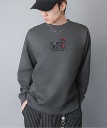 SPINNS | ひげおじさんフェイクスエードスウェット/バンド/刺繍ロゴ(スウェット)