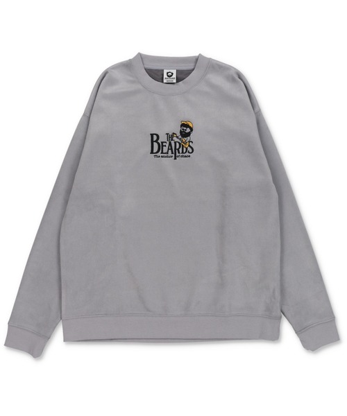 SPINNS（スピンズ）の「ひげおじさんフェイクスエードスウェット/バンド/刺繍ロゴ（スウェット・メンズ・チャコール/グレイッシュベージュ/アイボリー・ONESIZE）」の5枚目の写真