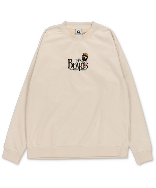 SPINNS（スピンズ）の「ひげおじさんフェイクスエードスウェット/バンド/刺繍ロゴ（スウェット・メンズ・チャコール/グレイッシュベージュ/アイボリー・ONESIZE）」の6枚目の写真