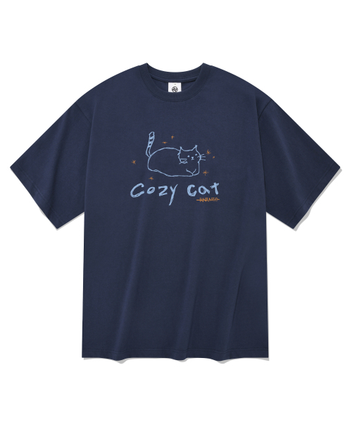 RADINEO(ラディネオ)の「コージーキャット 半袖Tシャツ ネイビー(Tシャツ/カットソー・メンズ・その他・SMALL/MEDIUM/LARGE/X-LARGE)」の1枚目の写真