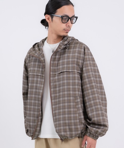 improves（インプローブス）の「チェック柄 ポリデュスポ パーカーブルゾン（ナイロンジャケット・メンズ・ブラウン/ブルー・X-LARGE/LARGE/MEDIUM/SMALL）」の2枚目の写真