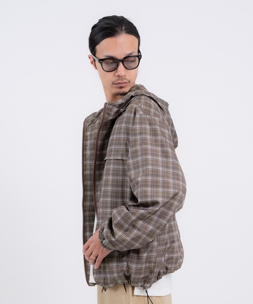 improves（インプローブス）の「チェック柄 ポリデュスポ パーカーブルゾン（ナイロンジャケット・メンズ・ブラウン/ブルー・X-LARGE/LARGE/MEDIUM/SMALL）」の4枚目の写真