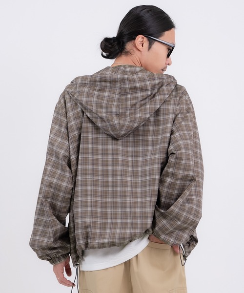 improves（インプローブス）の「チェック柄 ポリデュスポ パーカーブルゾン（ナイロンジャケット・メンズ・ブラウン/ブルー・X-LARGE/LARGE/MEDIUM/SMALL）」の5枚目の写真